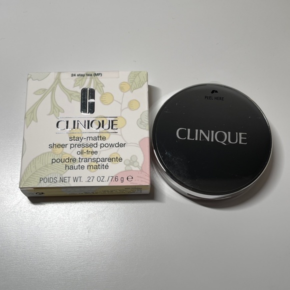 NIB RARE Clinique Stay-Matte Sheer Pressed Powder 24 Stay Tea Oil-Free Makeup - Picture 1 of 6